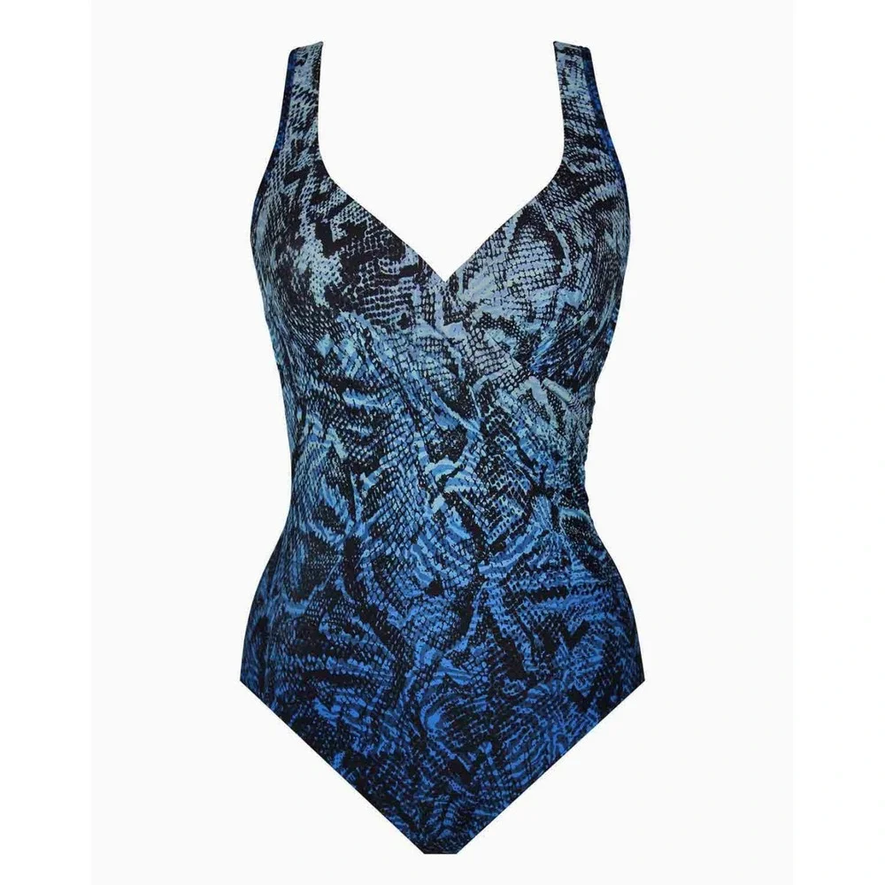 NWT Miraclesuit It's A Wrap One Piece in Boa Blues One Piece‎ Sz 16 $200